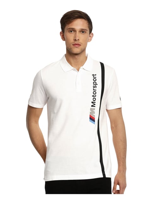 puma white polo t shirt