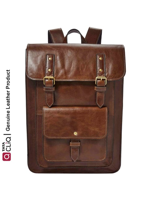 fossil brown backpack