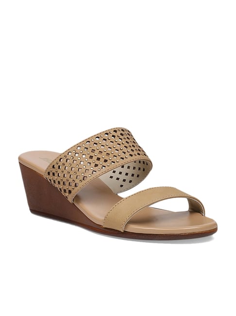 Bata Beige Casual Wedges from Bata at 