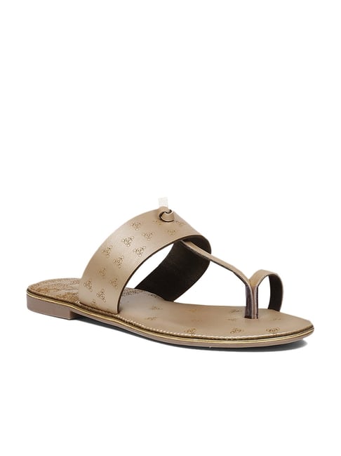 bata golden sandals