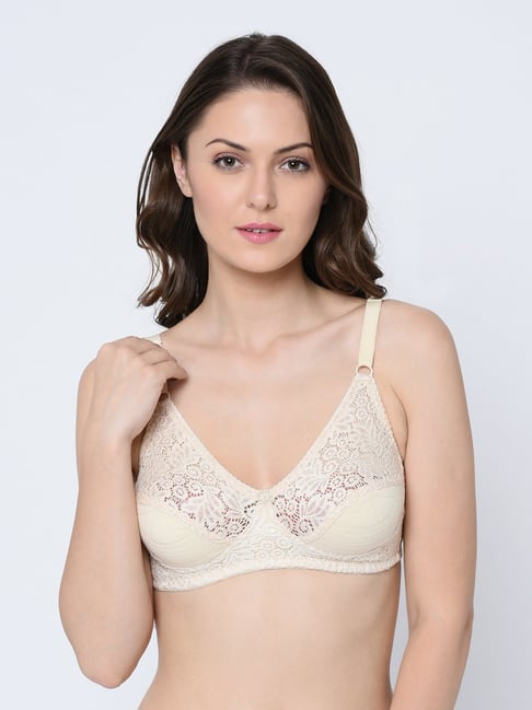 Da Intimo Beige Non Wired Non Padded Full Coverage Bra-picture-39