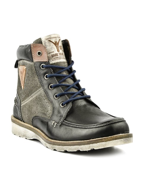 Buy ID Black Derby Boots for Men at Best Price Tata CLiQ