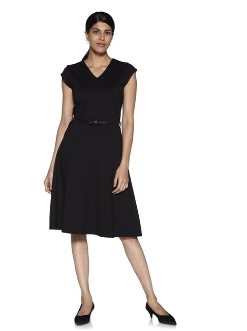Buy Wardrobe by Westside Black Dress With Belt for Women Online