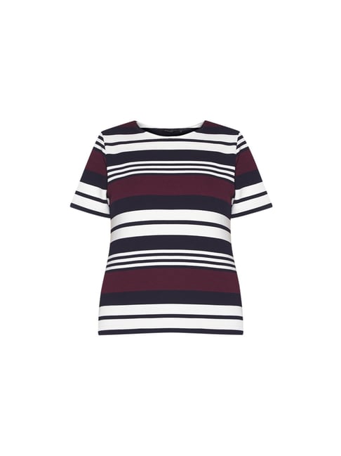 Buy Wardrobe By Westside Navy Striped Posh Top For Women Online