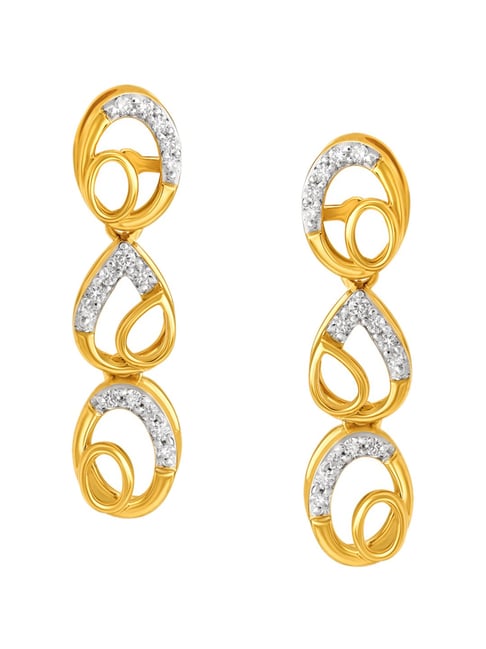 Buy Tanishq 18 kt Gold & Diamond Earrings Online At Best Price @ Tata CLiQ