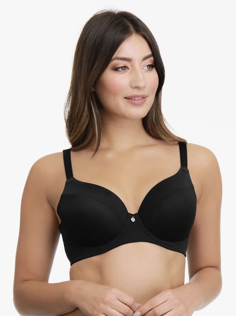 Buy Candour London Padded Wired Full Coverage T-Shirt Bra-Grey for