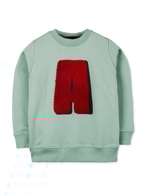 Cherry Crumble By Nitt Hyman Kids Olive Applique Sweatshirt-picture-33