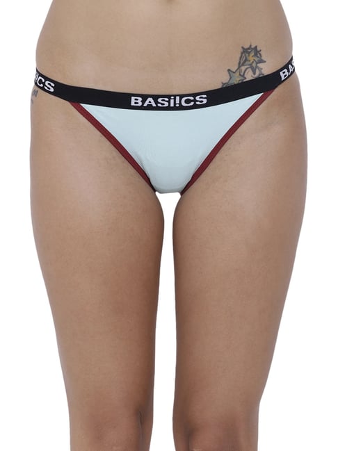 Buy BASIICS by La Intimo Steel Grey Bikini Panty for Women