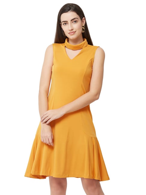 new york & company yellow dress