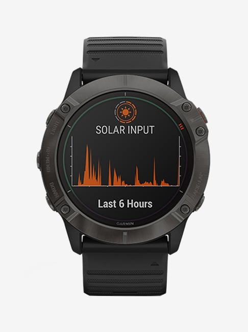 Garmin Fenix 6X Pro Solar Smartwatch (Black and Carbon Grey)
