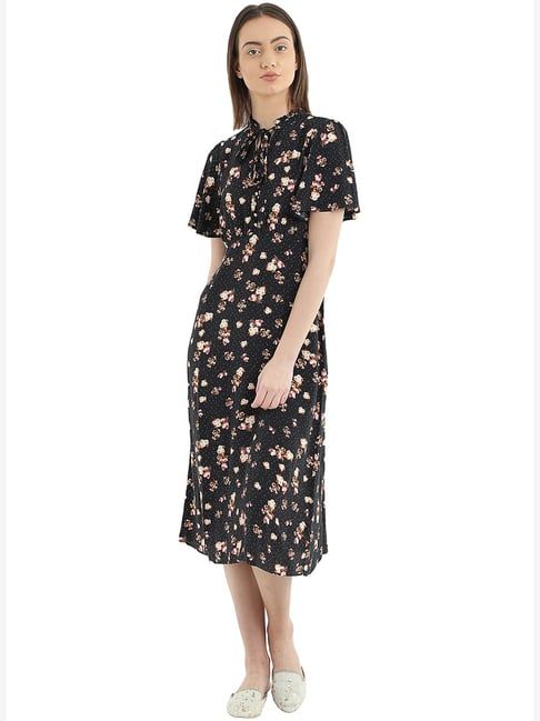 Cover Story Black Printed Dress