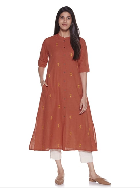 Buy Utsa by Westside Coral Warli Design A-Line Kurta for Women Online ...