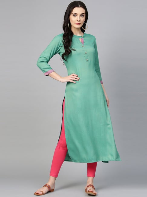 La Firangi Green Straight Kurti