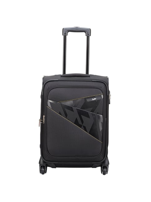 Skybags Footloose Wellington Black 4 Wheel Small Soft Cabin Trolley 28 cm