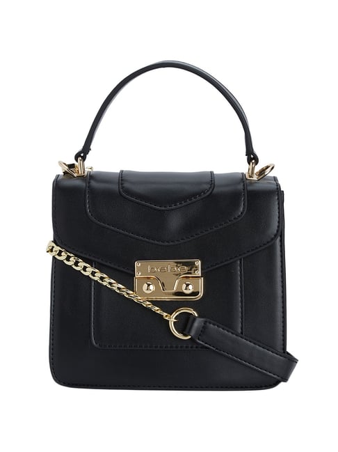 Buy Bebe Black Textured Small Sling Handbag Online At Best Prices Tata Cliq