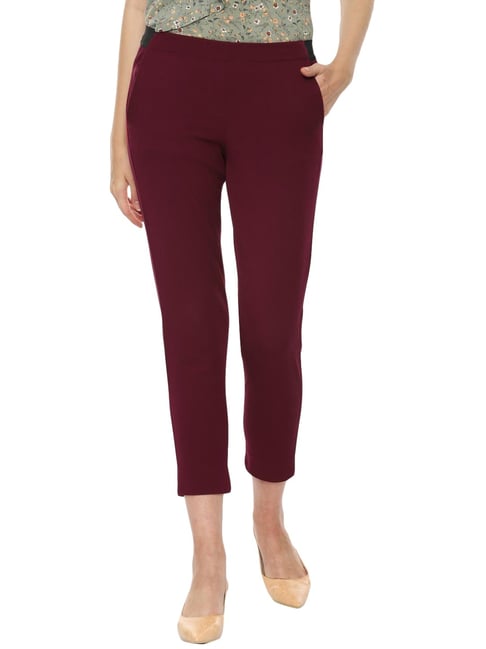 Solid Straight Leg Pants Versatile High Waist Pants Office - Temu