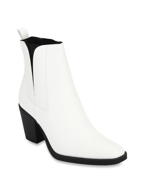 Truffle Collection White Chelsea Boots 