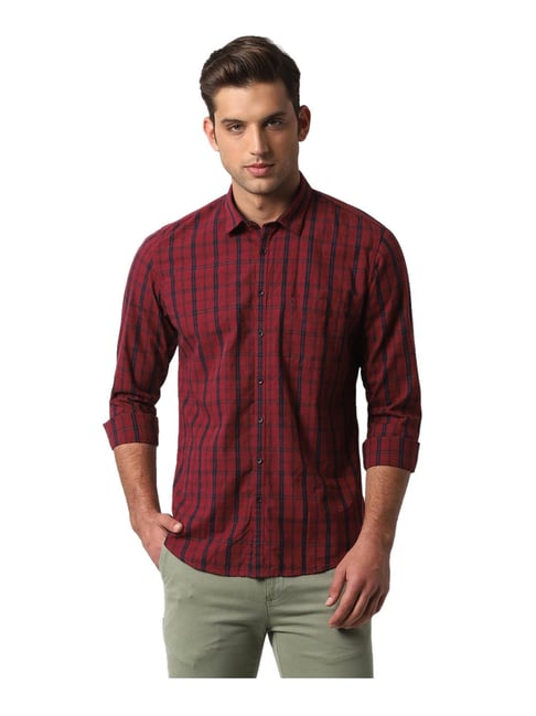 peter england red shirt