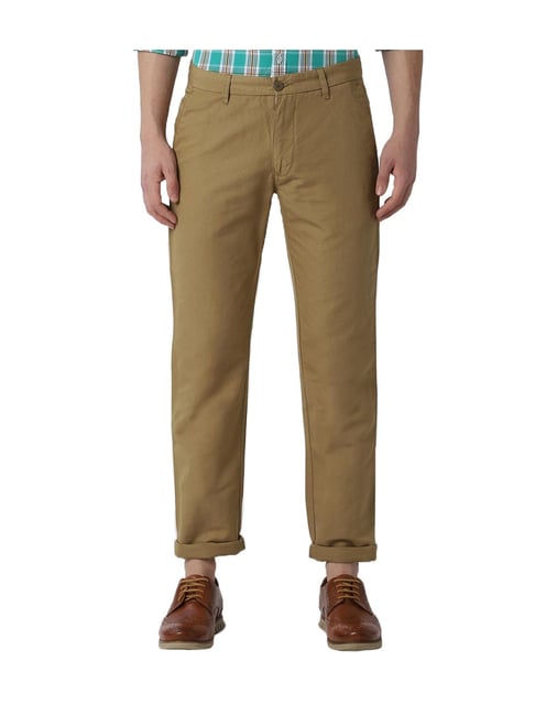 Peter England Red Trousers & Chinos, Peter England Khaki Trousers for Men  at Peterengland.com