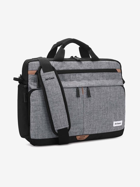 AirCase C30 15.6 Inch Water Resistant Office Laptop Messenger Bag (Grey)