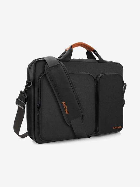 AirCase C27 15.6 Inch Water Resistant Laptop Messenger Bag with Shoulder Strap (Black)