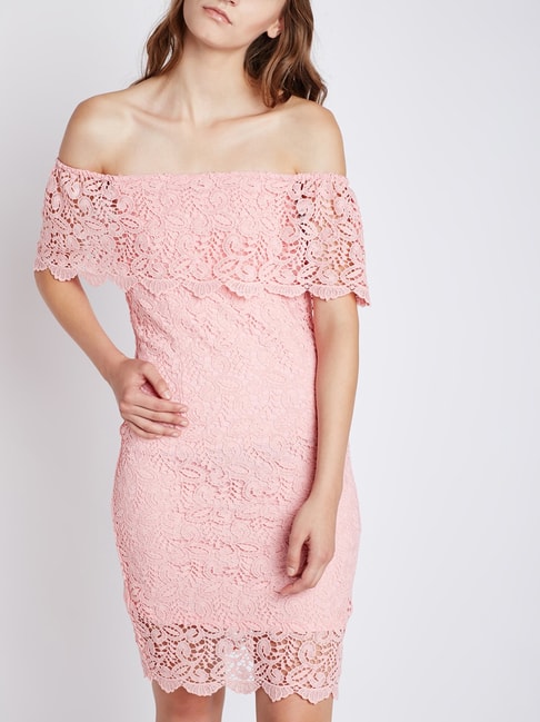 Buy Cover Story Pink Lace Dress for ...