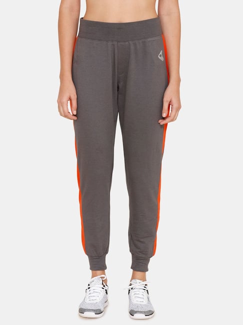 Zelocity by Zivame Grey Skinny Fit Trackpants