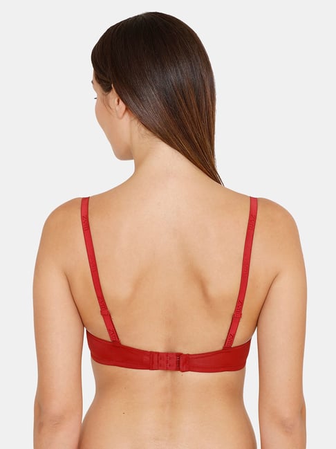 Buy Zivame Push Up Wired Low Coverage Bra-Red at Rs.995 online