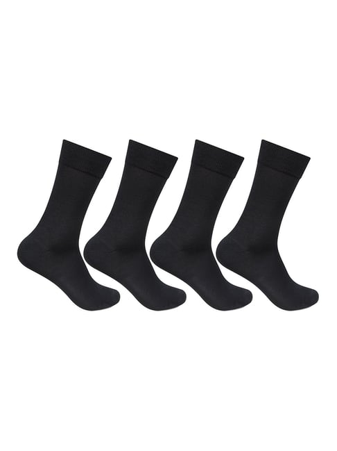 Bonjour Black Socks - Pack of 4