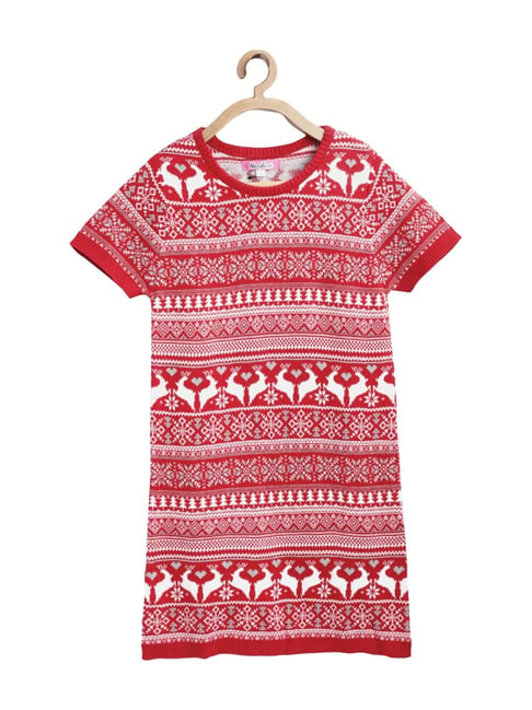 Kids red sale sweater dress