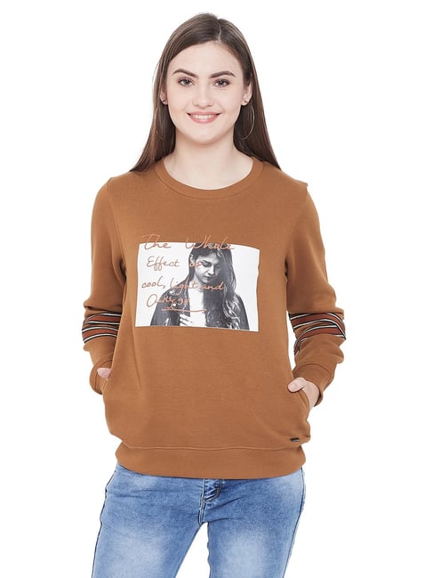 brown sweatshirt for women
