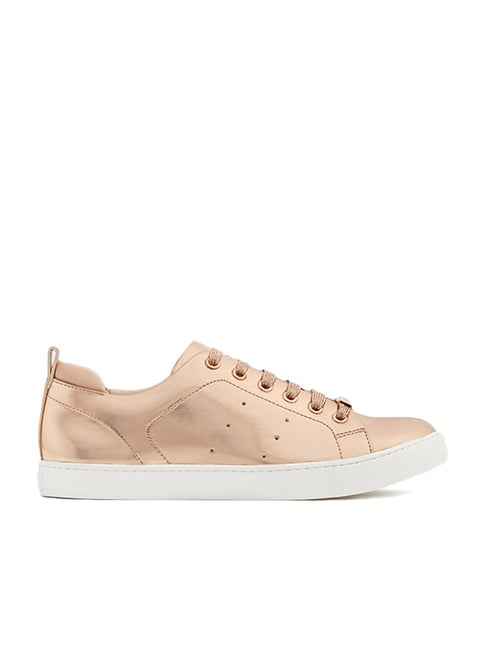 aldo rose gold sneakers