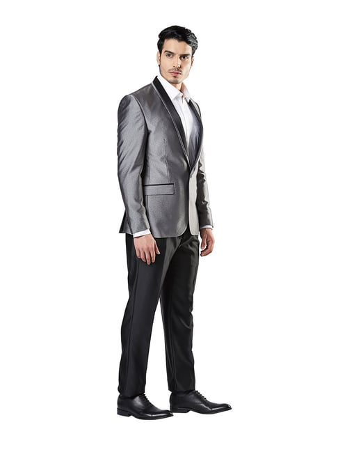 Buy Next Look Grey Printed Suit for Men Online Tata CLiQ