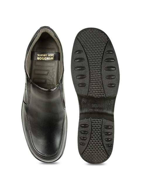Buy Windsor By Liberty Black Formal Slip-ons for Men at Best Price