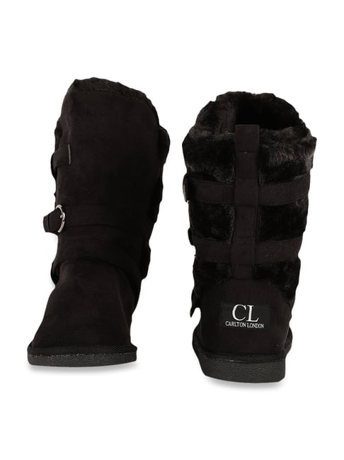 Buy Carlton London Black Snow Boots For Women At Best Price Tata