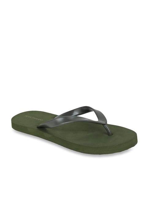 olive green flip flops