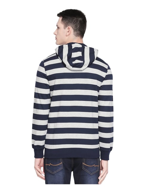 navy striped sweatshirt