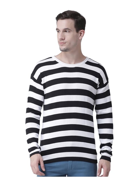 Club York Black Striped Sweater