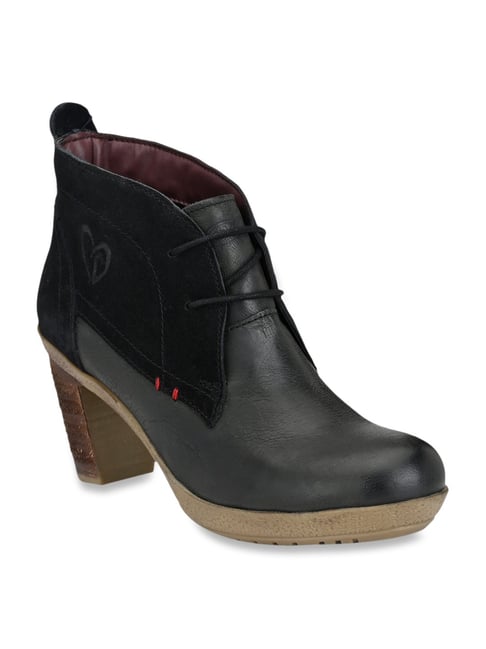 Delize Women's Black Derby Boots