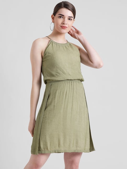 Zink London Green Above Knee Dress