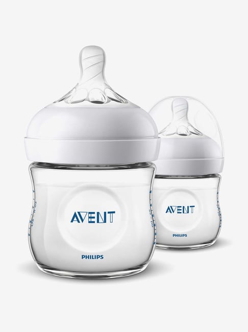 Philips Avent SCF030/20 125ml Natural 2.0 Baby Bottle Pack of 2 (Clear White)