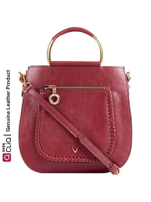 Buy Styli Red Textured Handbag with Scarf Detail at Best Price @ Tata CLiQ