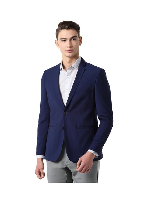 Buy Louis Philippe Sport Blue Super Slim Fit Blazer for Men Online @ Tata  CLiQ