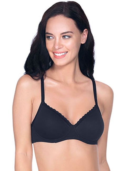 Amante Black Non Wired Padded T-Shirt Bra Price in India