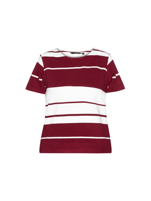 Buy Wardrobe By Westside Red Stripe Print Posh Top For Women