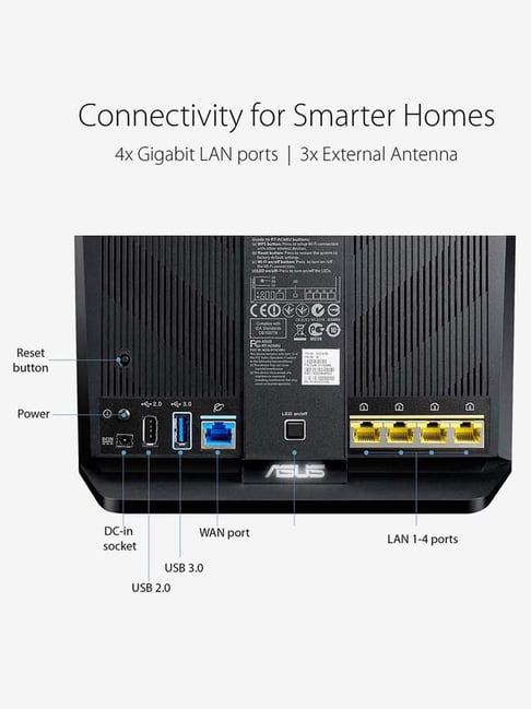Buy Asus AC1900 RT-AC68U Dual Band 1900 Mbps Gigabit Wi-Fi