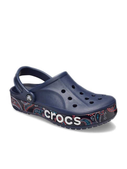 Crocs Unisex Bayaband Navy Back Strap Clogs