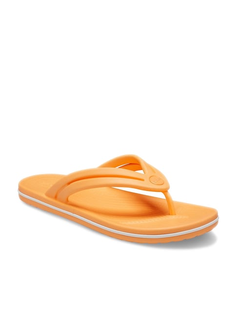 Orange croc cheap flip flops