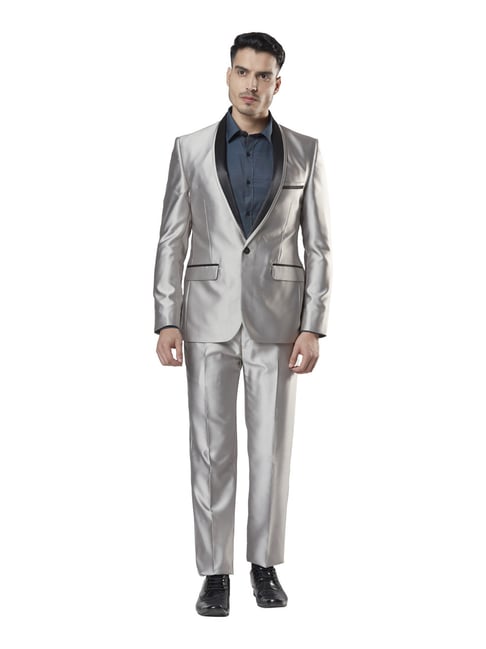 Silver Floral Tuxedo - 3 Piece | Tuxedo for men, Prom outfits for guys,  Tuxedo