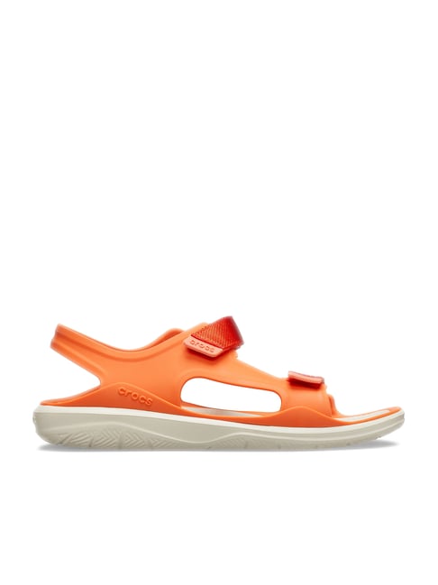 Crocs Swiftwater Tangerine Orange Floater Sandals